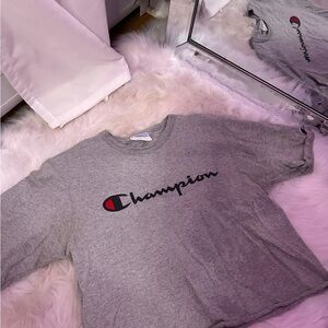 Champion Heather Gray Crop Tee